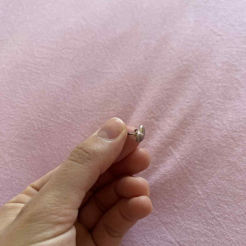 Silver heart earrings like new