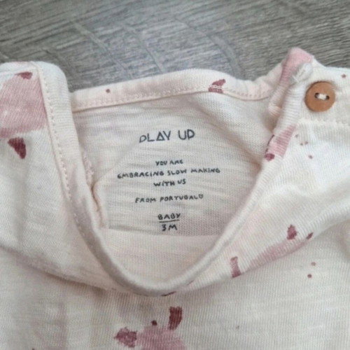 Play Up baby top size 3M with ruffle detail