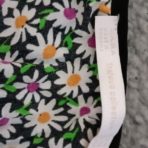 Emprime wrap blouse Zara large like new, black and green