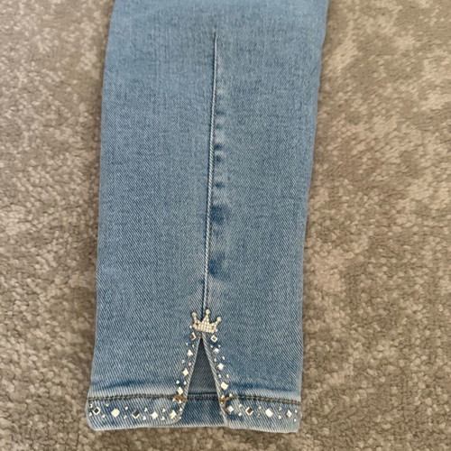Celestino jeans large with rhinestones like new, blue