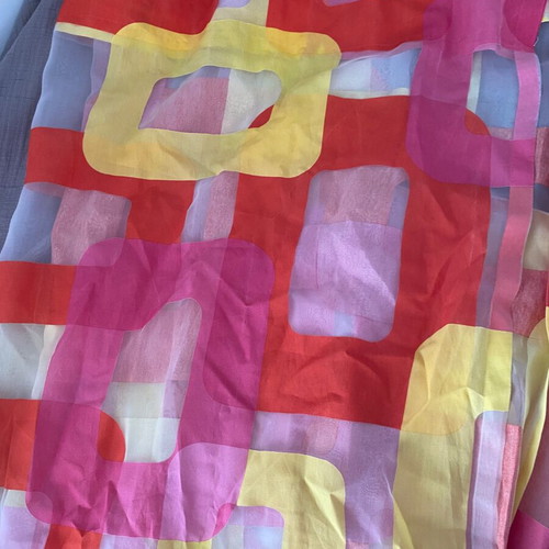 Curtain set like new with semi-transparent fabric