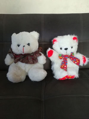 Decorative plush two teddy bears new