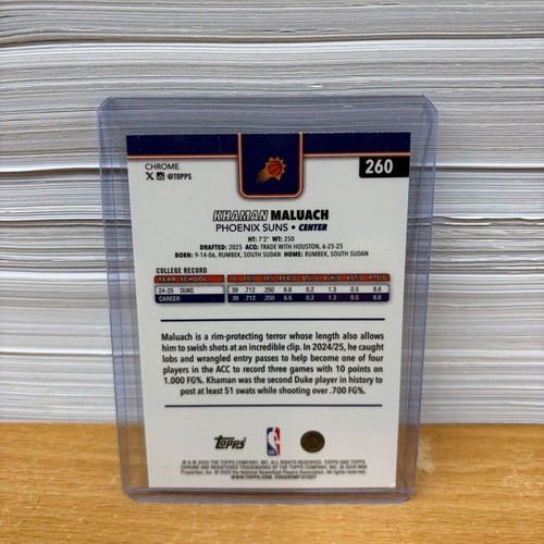 Topps Chrome Basketball Khaman Maluach RC Orange Border-Refractor lot of 2 new