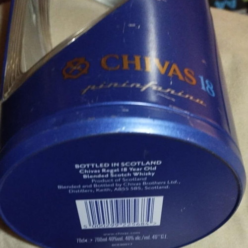 Chivas 18 metal collectible box empty, used