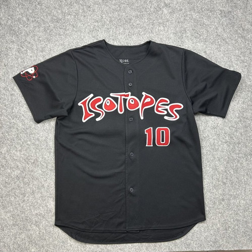 Albuquerque Isotopes Baseball Jersey #10 used, black gray Kobe