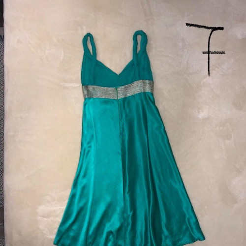 Konstantinos emerald dress like new with gold belt, size 46