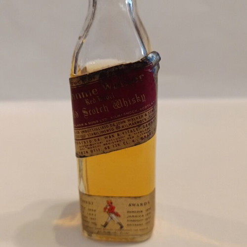 Johnnie Walker Red miniature 50ml used