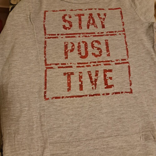 Prenatal long-sleeve shirt Stay Positive size 122 used, grey