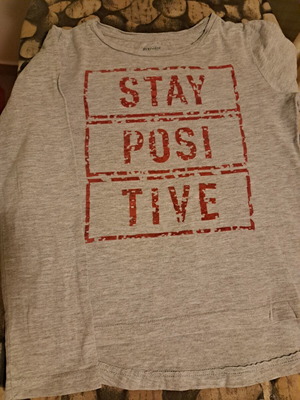 Prenatal long-sleeve shirt Stay Positive size 122 used, grey