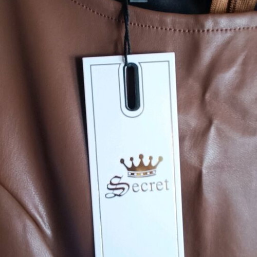 Leather dress new, brown, Secret
