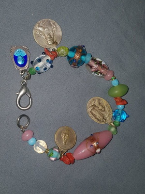 Βραχιόλι χειροποίητο με Μουράνο σαν καινούργιο