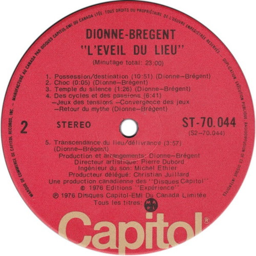 Dionne-Brégent ...Et Le Troisième Jour vinyl record used