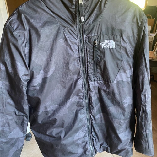 The North Face jacket used, reversible, size S, black and gray