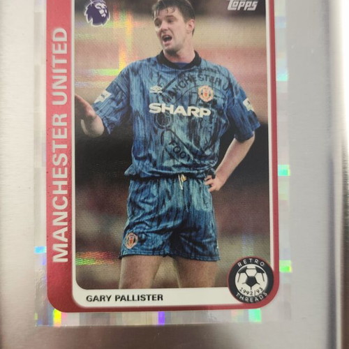 Topps Premier League Retro Threads Gary Pallister card 2026/2027