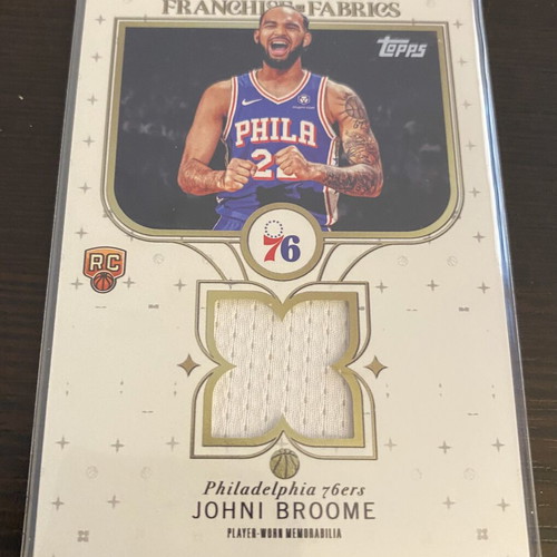 2025-26 Topps Franchise Fabrics Johni Broome Rookie Relic Card