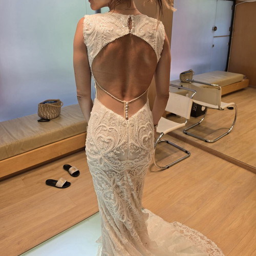 Primalicia Hunter wedding dress like new, detachable sleeves, white