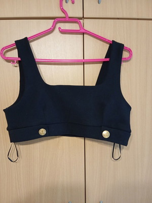 Μπουστάκι Zara καινούργιο, μέγεθος L, μαύρο με χρυσαφί λεπτομέρειες