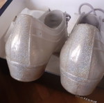 Melissa γυναικεία μπαλαρίνες 38 μεταχειρισμένες, γκρι ιριδίζουσες με στρας