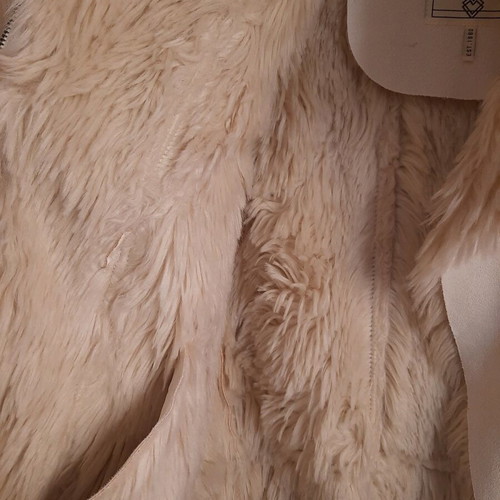 BSB women's vest used with fur, size Small, beige