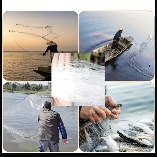 Fishing cast net new, 80cm height, 8m length
