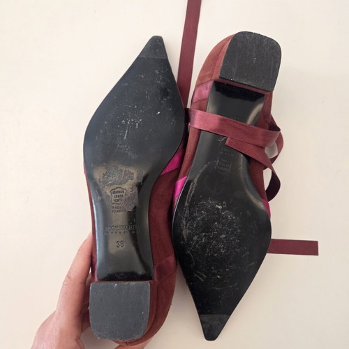 Accessoire Diffusion pointed ballet flats like new, colorful suede