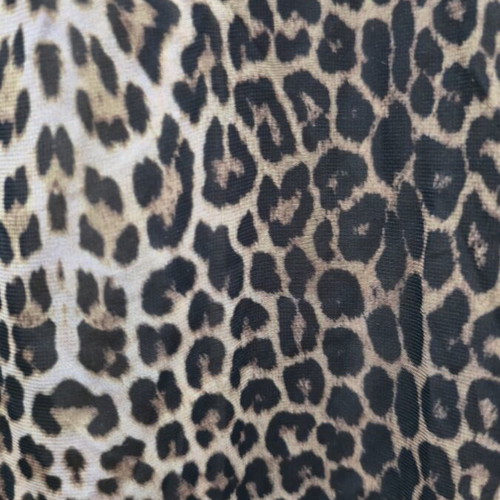 Vassia Kostara long semi-transparent dress with leopard print like new, size M