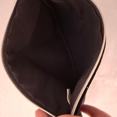 KIKO Milano velvet pouch with glitter new, black wristlet bag
