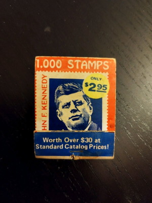Collectible matchbox with John F. Kennedy used