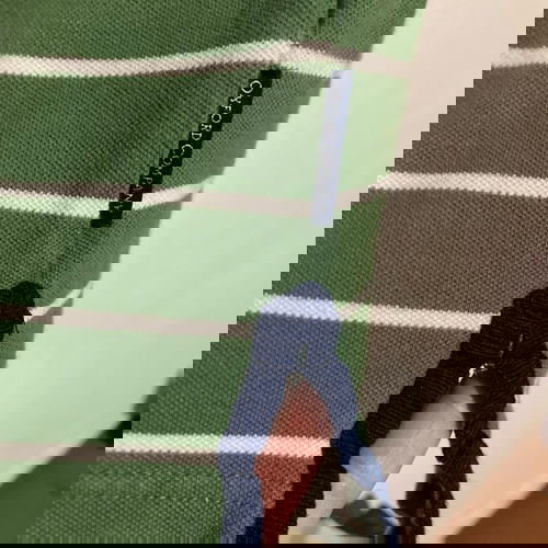 Μπλούζα πόλο ριγέ Oxford Company M μεταχειρισμένη, πράσινη