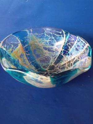 Mdina Handmade Glass Bowl like new with internal colors