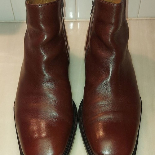 Petridis men's leather ankle boots size 42 used, brown