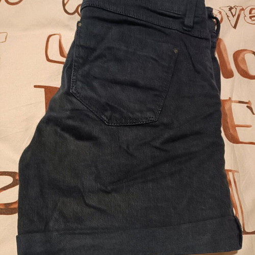 Stradivarius shorts like new, five-pocket with cuffs blue, XS