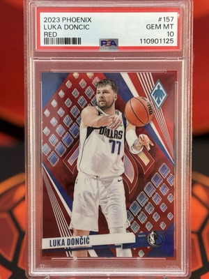 Κάρτα 2023-24 Panini Phoenix Luka Doncic Red PSA 10 Mavericks νέα
