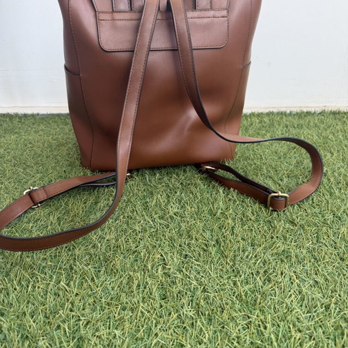 Veta leather backpack new, brown with internal and external pockets