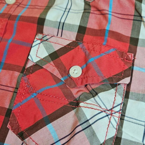 Hilfiger Denim men's plaid shirt with pockets, size M