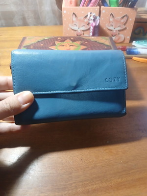 Leather wallet Cozy used, blue