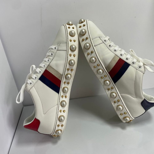Gucci Ace leather sneakers used, white, size EU 37.5 (real 38.5)