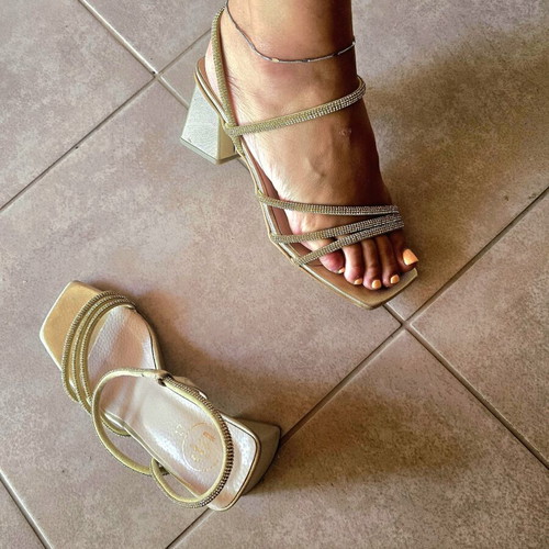 The Fashion Project gold platform sandals size 38 like new