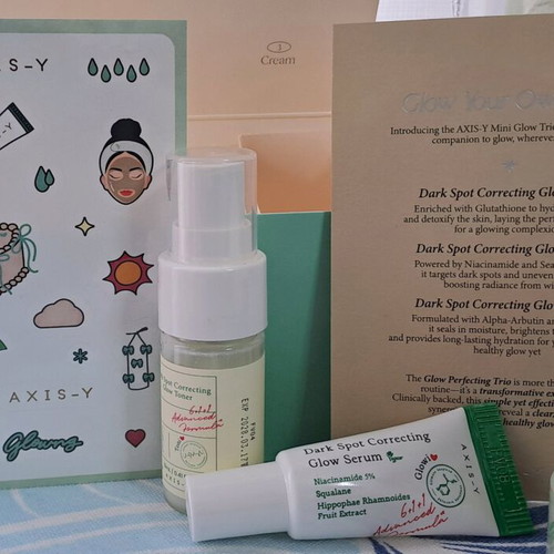 Axis-Y The Mini Glow Trio skincare set brand new