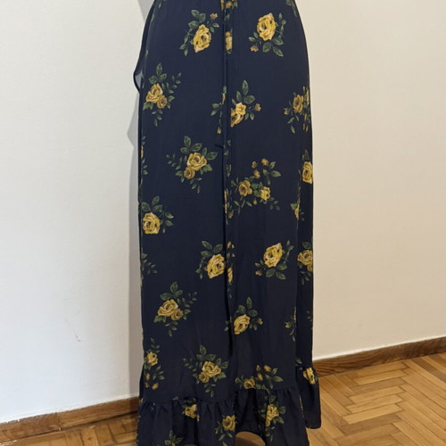 Paranoia long skirt with flowers and ruffles new, multicolor, size L