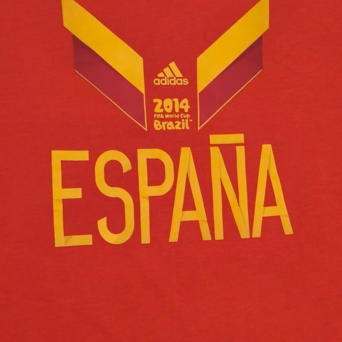 Adidas Spain 2014 FIFA World Cup Brazil Soccer T-Shirt used