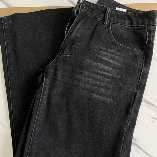 Shein Black Wide Low-Rise Jeans XS Like New