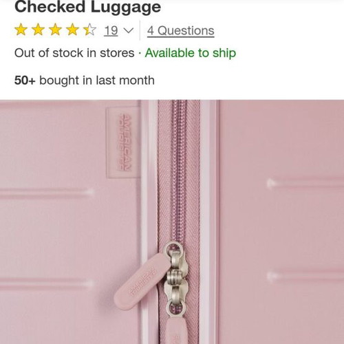 American Tourister suitcase like new, rare pink USA model