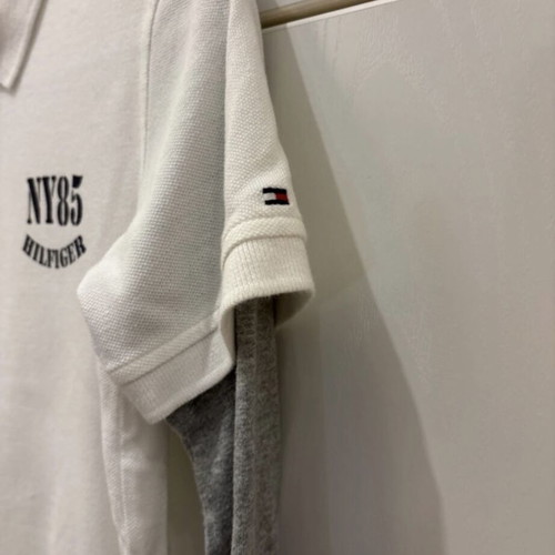 Tommy Hilfiger children's polo shirt new, age 7, white and gray