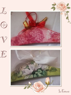 Handmade wooden hanger new with paint and beeswax finish