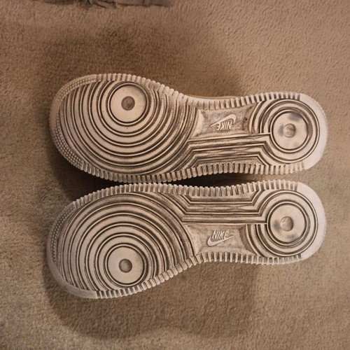 Nike Air Force 1 sneakers used, white/gold size 41
