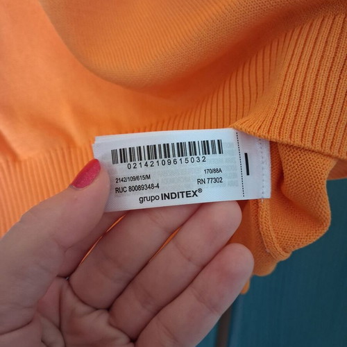 Zara blouse orange medium like new