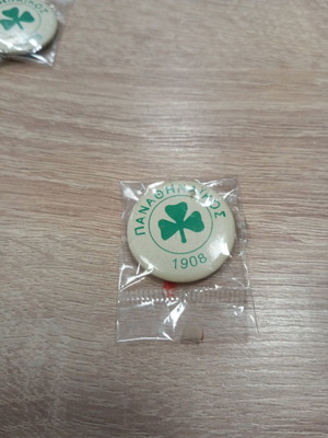 Collectible Panathinaikos badge new, diameter 3 cm
