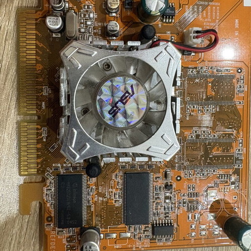 Asus Radeon 9550 AGP graphics card used, model A9550/TD/128M/A