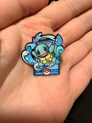 Pokemon Squirtle Εμαγιέ Καρφίτσα καινούργια, μπλε πολύχρωμη